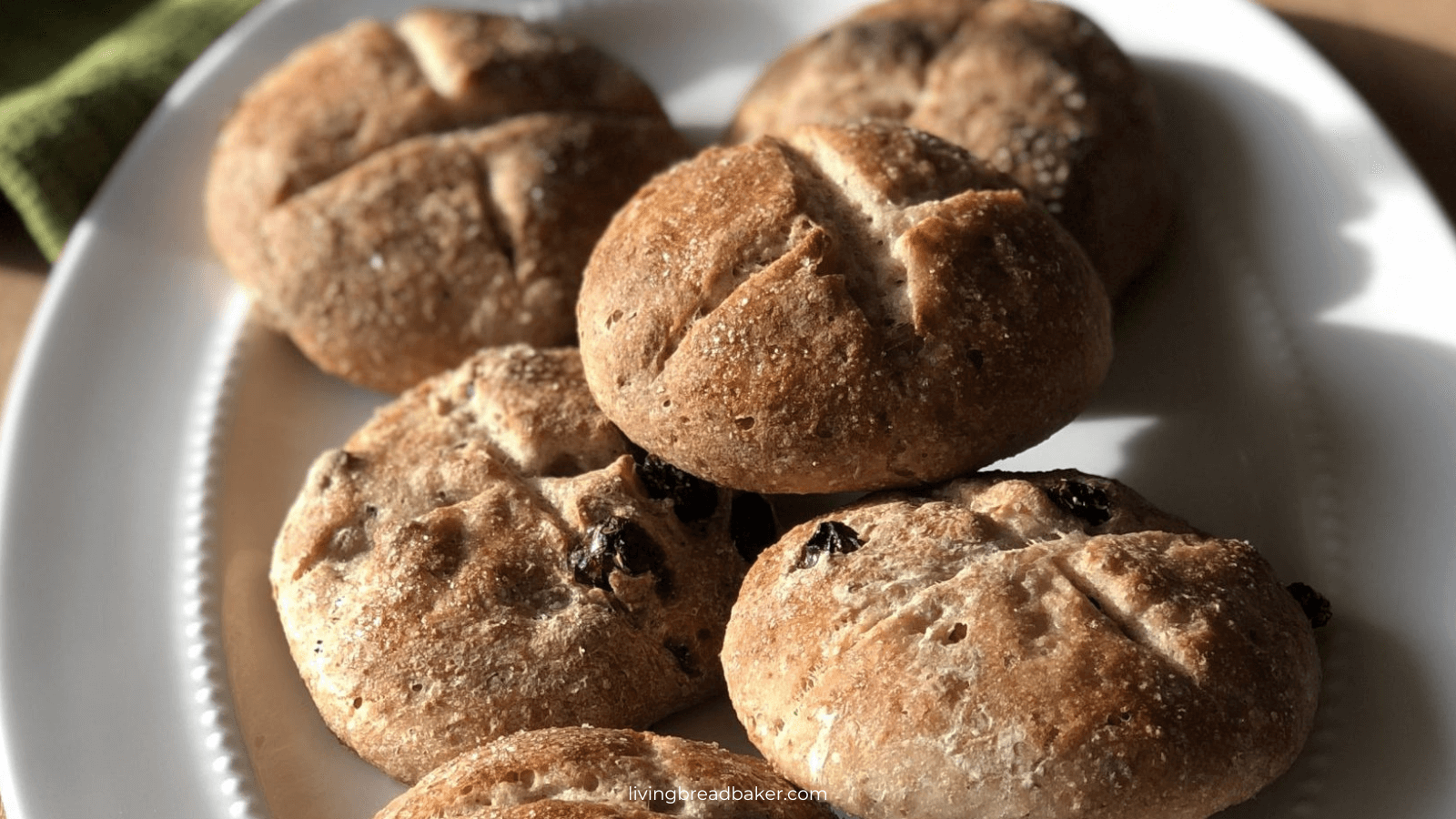 Irish Soda Bread Raisin Scones with Sourdough Discard on a plate 