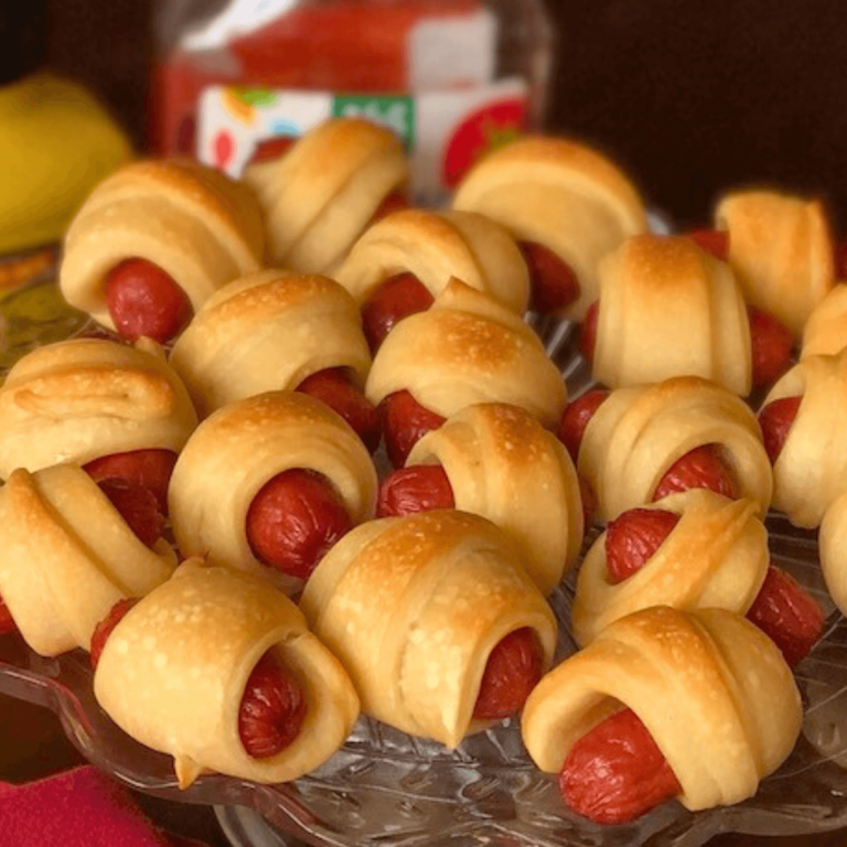 Easy Sourdough Pigs in a Blanket Recipe (Mini Hot Dog Bites)
