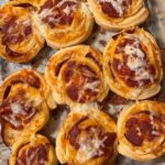 Sourdough Pizza Rolls with cheese and pepperoni in the layers