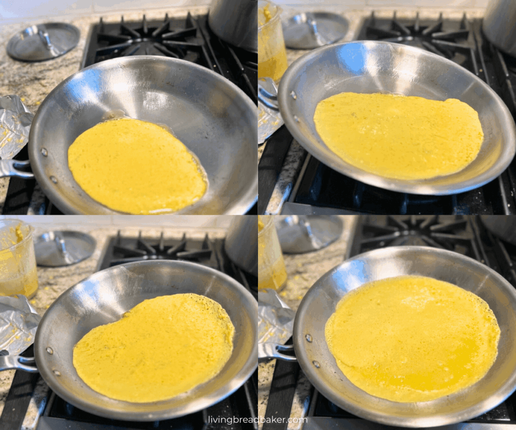 Easy Sourdough Discard Crepes Recipe blog image pan crepe baking 