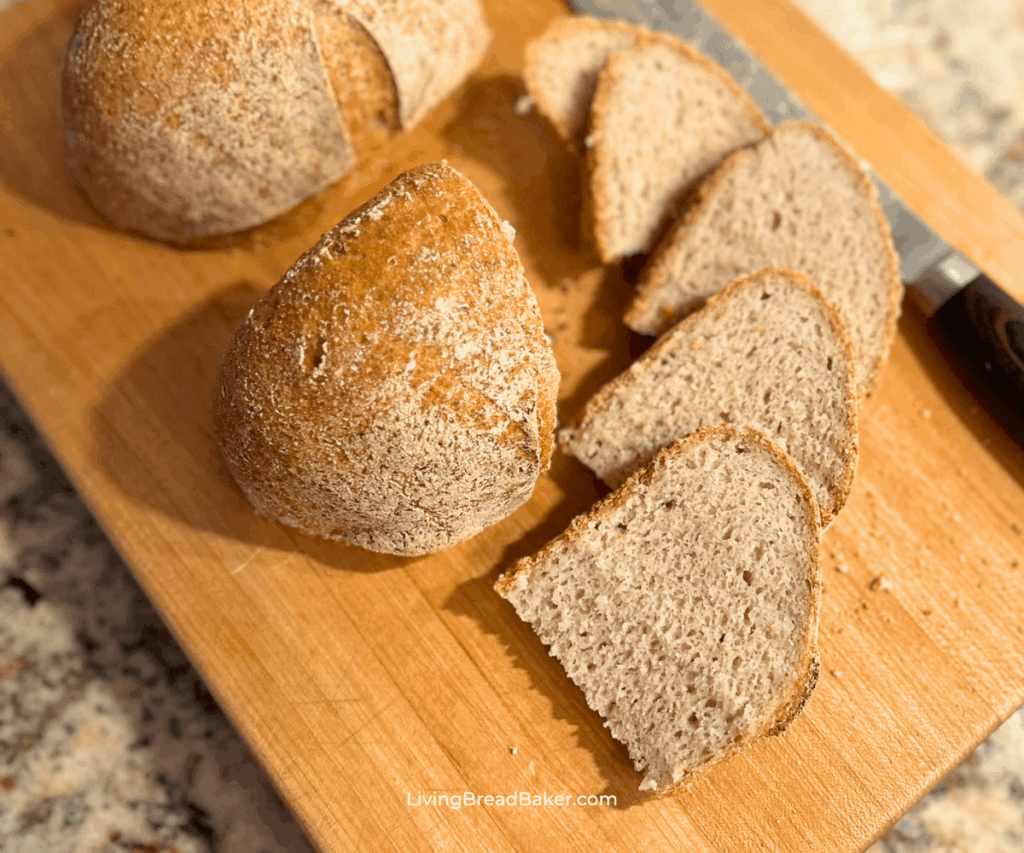 gluten-free sourdough bread sliced