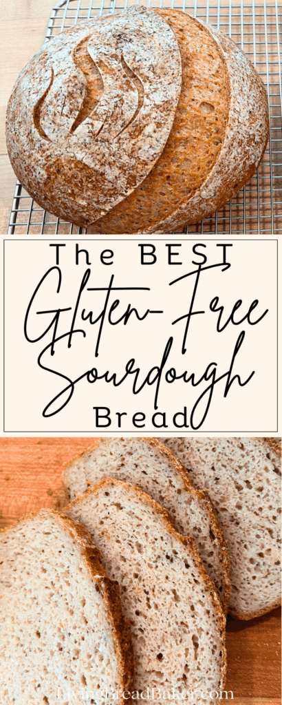 the best gluten-free sourdough bread pin image